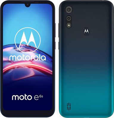 Motorola Moto E6S XT2053-1 32GB Peacock Blue Android Smartphone Neu in OVP geöffnet