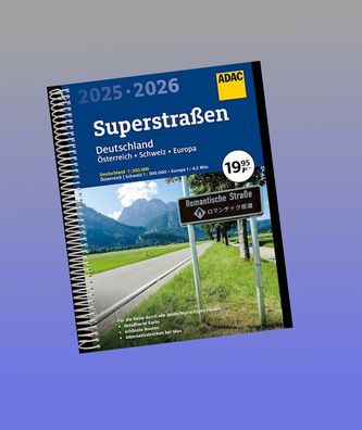 ADAC Superstra?en Autoatlas 2025/2026 Deutschland 1:200.000, ?sterreich, Sc