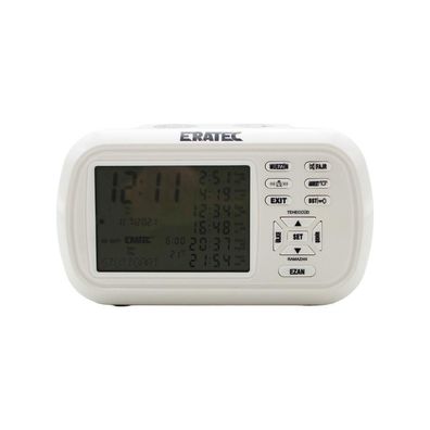 ERATEC AZ-6500 Ezan Saati, Gebetsuhr, Azan Clock (Weiß)