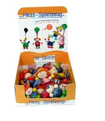 Babyspielzeug Display mit 14 kleinen Clipfiguren BxLxH 70x40x160mm NEU Holzfigur