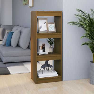 vidaXL Bücherregal/Raumteiler Honigbraun 40x30x103,5 Massivholz Kiefer