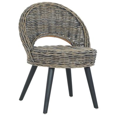 vidaXL Sessel Kubu-Rattan Schwarz