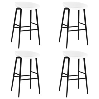 vidaXL Barhocker 4 Stk. Weiß