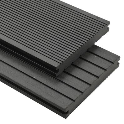 vidaXL WPC Massive Terrassendielen mit Zubehör 20 m² 2,2 m Grau