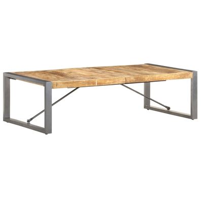 vidaXL Couchtisch 140x70x40 cm Raues Mangoholz