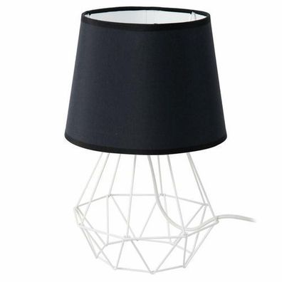 HowHomely Tischlampe Nachttischlampe Nachtlicht Dekolampe weiß schwarz Loft Deko