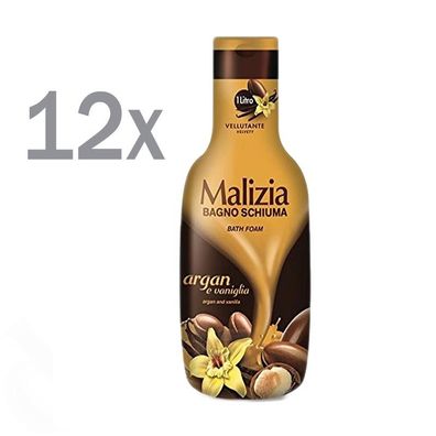 Malizia Badeschaum Argan & Vanille 12x 1000 ml nutritiv