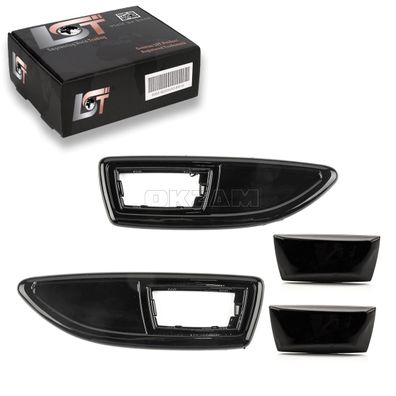 Seitenblinker Blenden Set links rechts schwarz glänzend für Opel Corsa D OPC