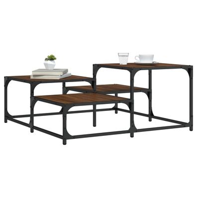 vidaXL Couchtisch Braun Eichen-Optik 87,5x87,5x40 cm Holzwerkstoff