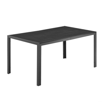 Aluminium WPC Gartentisch 150cm x 90 cm Tisch MILOS Esstisch Alutisch Tisch