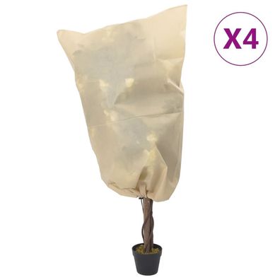 vidaXL Wintervlies mit Kordelzug 4 Stk. 70 g/m² 0,8x0,8 m