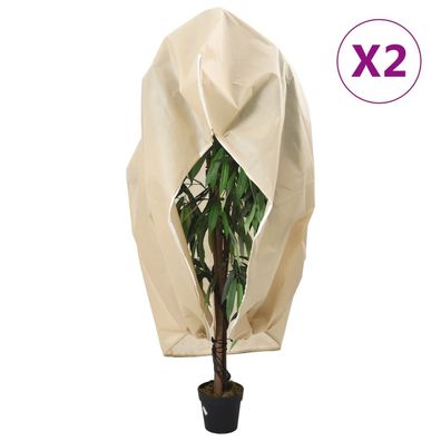vidaXL Wintervlies mit Reißverschluss 2 Stk. 70 g/m² 1,2x1,8 m