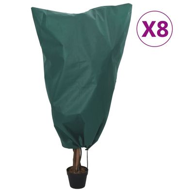 vidaXL Wintervlies mit Kordelzug 8 Stk. 70 g/m² 0,8x1,2 m