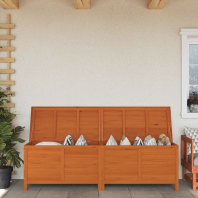 vidaXL Gartentruhe Braun 198,5x50x56,5 cm Massivholz Tanne