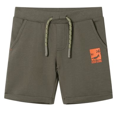 Kindershorts mit Kordelzug Dunkles Khaki 140