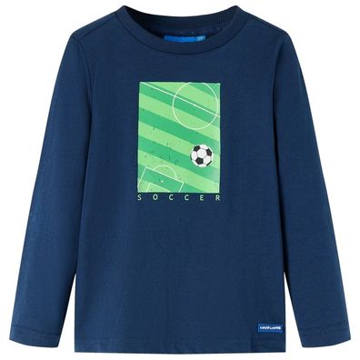 Kinder-Langarmshirt Marineblau 92