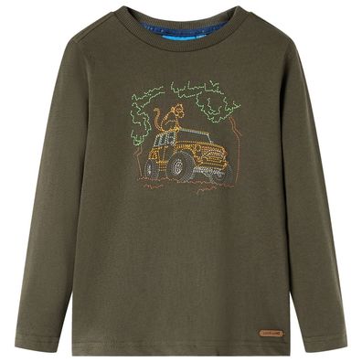 Kinder-Langarmshirt Khaki 104