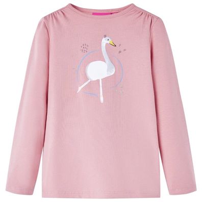 Kinder-Langarmshirt Hellrosa 140