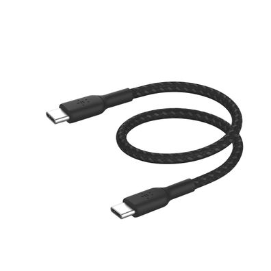 Belkin geflochtenes USB-C / USB-C-Kabel 0,15m, schwarz