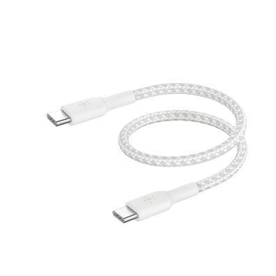 Belkin geflochtenes USB-C / USB-C-Kabel 0,15m, weiss