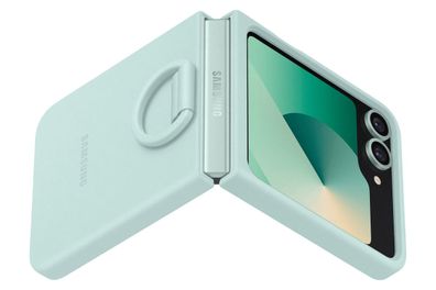 Samsung Silicone Case with Ring für Galaxy Z Flip6, Mint