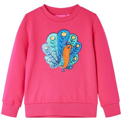 Kinder-Sweatshirt Knallrosa 104