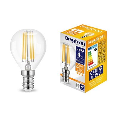 E14 Sockel | LED Leuchtmittel | Filament | Kugel | P45 | 4 Watt | 400 Lumen |