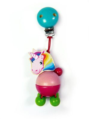 Babyspielzeug Wagenanhänger Einhorn BxLxH 60x40x150mm NEU Figur Clip Befestigung