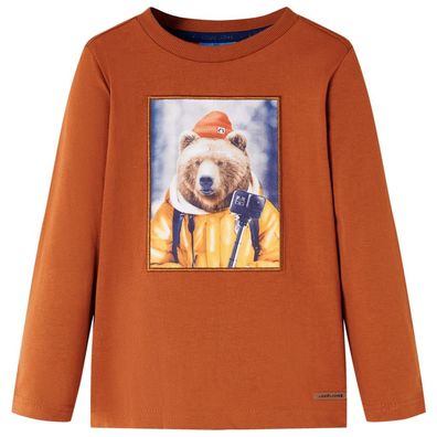 Kinder-Langarmshirt Dunkelorange 116