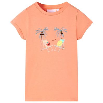 Kinder-T-Shirt Pfirsichfarbe 104