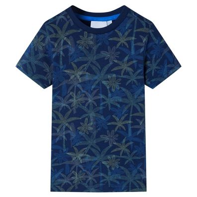 Kinder-T-Shirt Marineblau 116