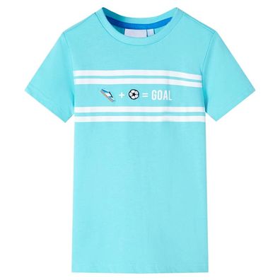 Kinder-T-Shirt Aquablau 116