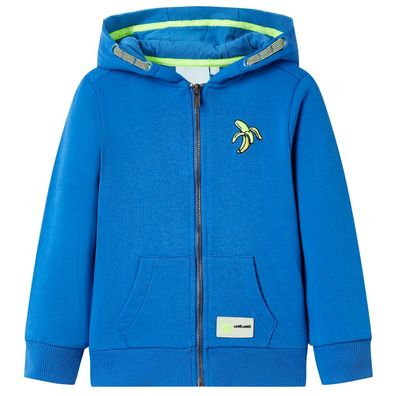 Kinder-Kapuzenpullover mit Reißverschluss Blau 92