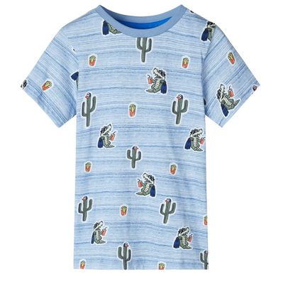 Kinder-T-Shirt Blaumischung 128