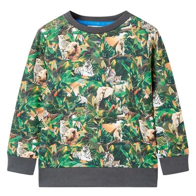 Kinder-Sweatshirt Dschungel-Motiv 116