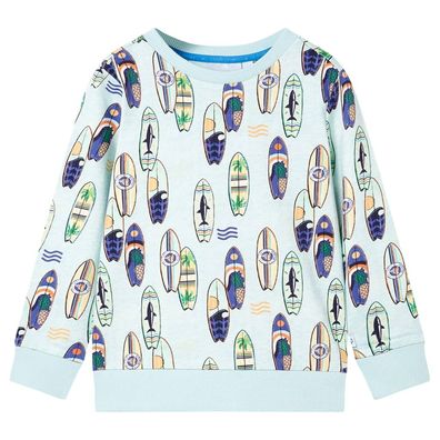 Kinder-Sweatshirt Hellblau Melange 128