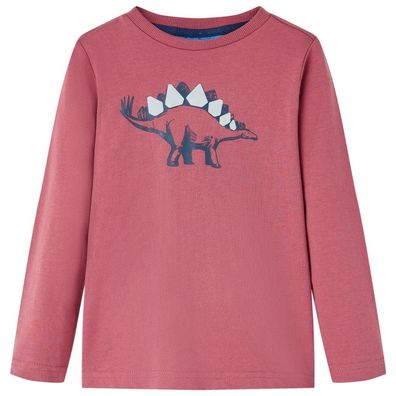 Kinder-Langarmshirt Dunkelrot 140