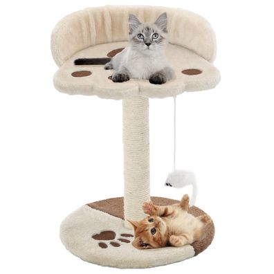 vidaXL Katzen-Kratzbaum Sisal 40 cm Beige und Braun