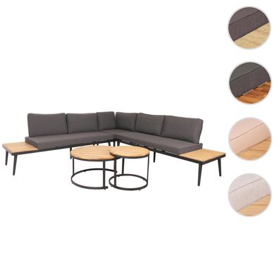 Garten-Garnitur HWC-H54c, Lounge-Set, Beistelltisch Spun Poly Akazie Holz Stahl