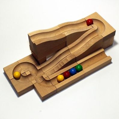 Kugelbahn im Kasten Wellen S LxBxH = 27cm x 27cm x 6 cm NEU Murmelbahn