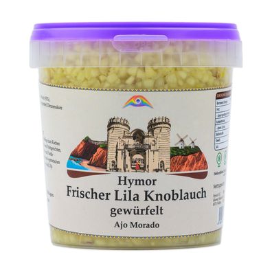 Hymor frischer Knoblauch gewürfelt 1kg lila Knoblauch Spanien Las Pedroneras