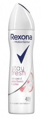 Rexona Stay Fresh Antitranspirant Spray Weißblumen & Lychee, 150ml