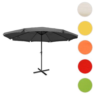 Sonnenschirm Meran Pro, Gastronomie Marktschirm mit Volant Ø 5m Polyester/ Alu 28kg