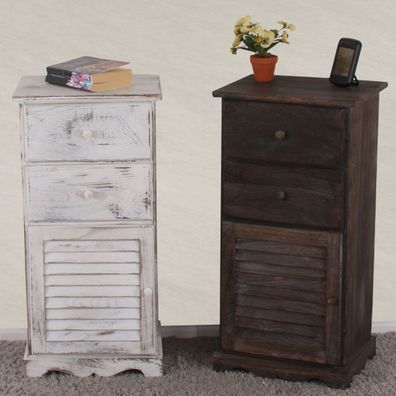 Kommode Schrank, 81x40x32cm, Shabby-Look, Vintage