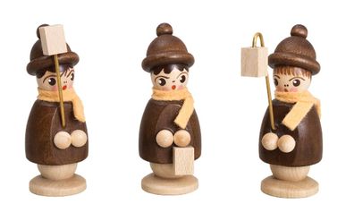 Miniaturfiguren 3 Laternenkinder bunt Höhe 5cm NEU Weihnachten Figuren Laterne