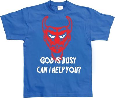 Hybris God Is Busy, Can I help You? Blue