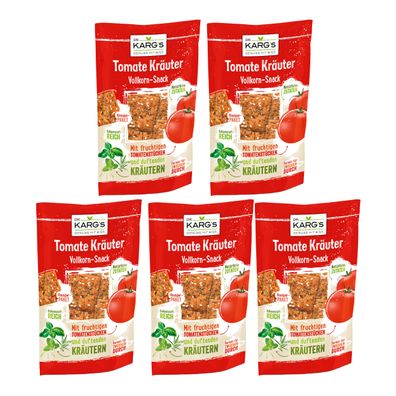 Dr. Kargs Tomate Kräuter Vollkorn Knäckebrot Snack 110g 5er Pack