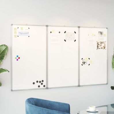 vidaXL Magnetisches Whiteboard Klappbar 120x80x1,7 cm Aluminium