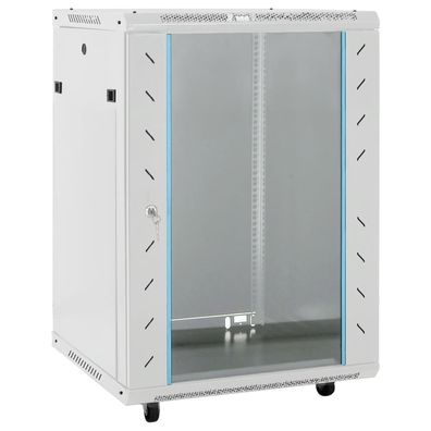 vidaXL 15U Netzwerkschrank auf Rollen 19" IP20 53x40x80 cm