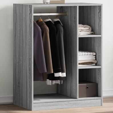 vidaXL Kleiderschrank Grau Sonoma 77x48x102 cm Holzwerkstoff